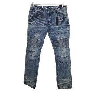 NWT RAW-X Men's Straight Leg Medium Blue Jeans Size 34/32 Standard
